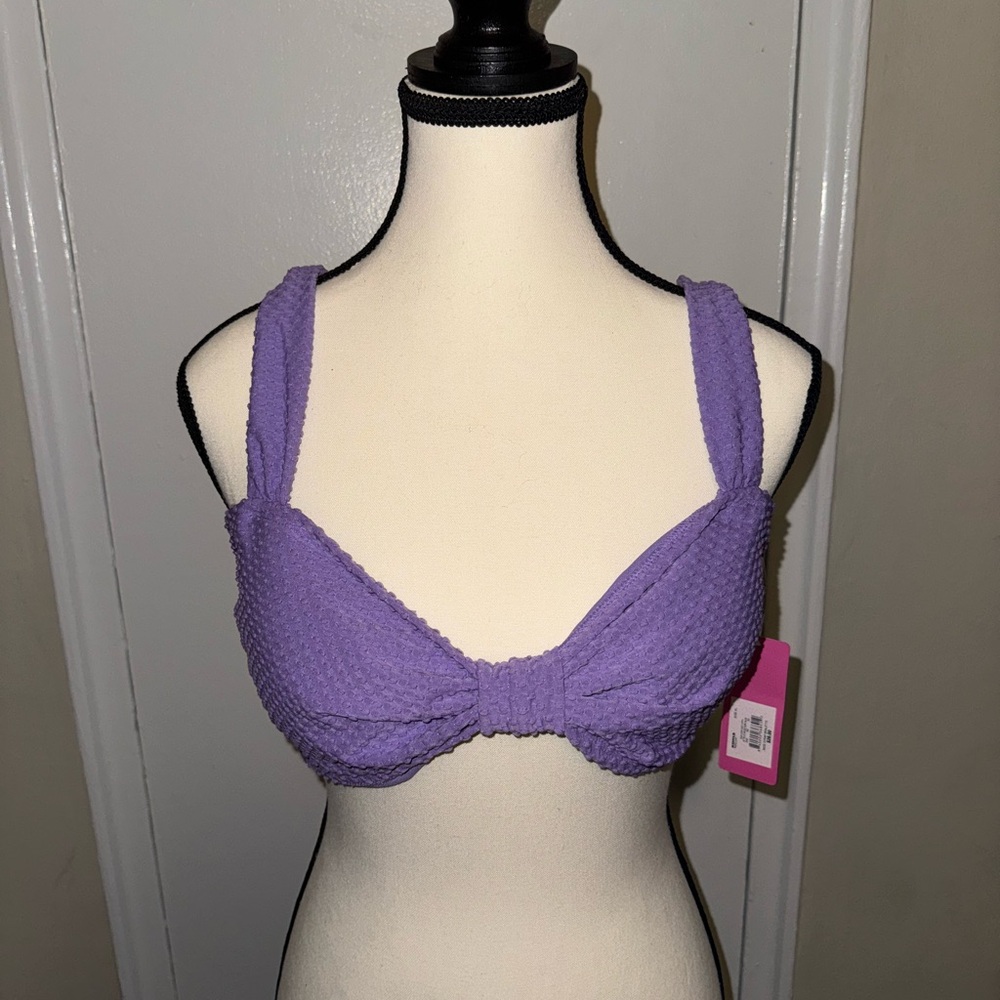 Purple Textured Women's Bralette